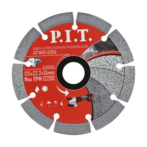 Диск алмазный отрезной (сегментированный) P.I.T. 125x22,2x1,4 мм(ACTW03-G125A)